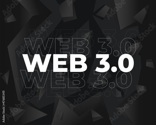 Web 3.0 decentralized internet, vector illustration