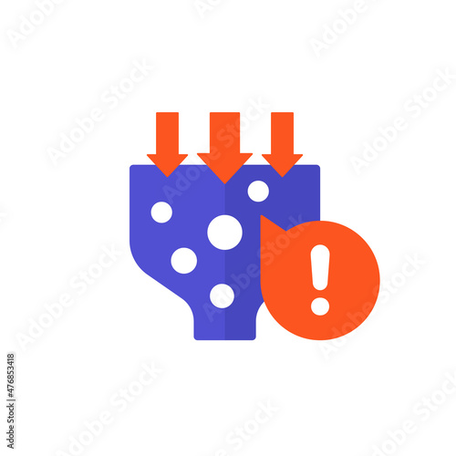 Bottleneck icon, flat vector design