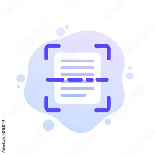 document scan icon, vector design photo
