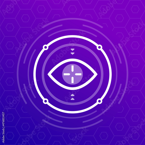 eye tracking icon, vector design