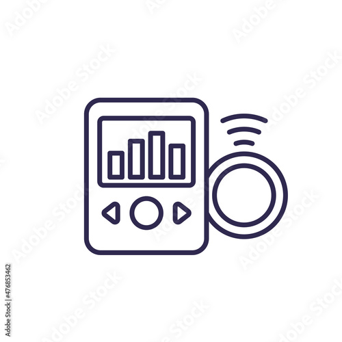 continuous glucose monitoring device line icon