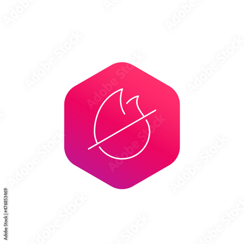 Flame retardant icon, line vector