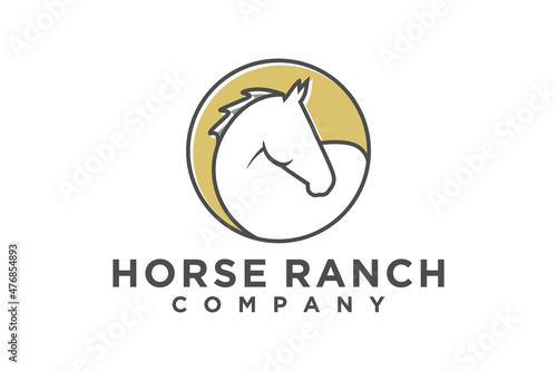 Beauty Horse Ranch Stable Stallion Logo design