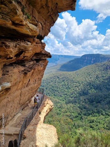 Wentworth falls waterfall in the Blue mountains national park, New South Wales, Australia photo