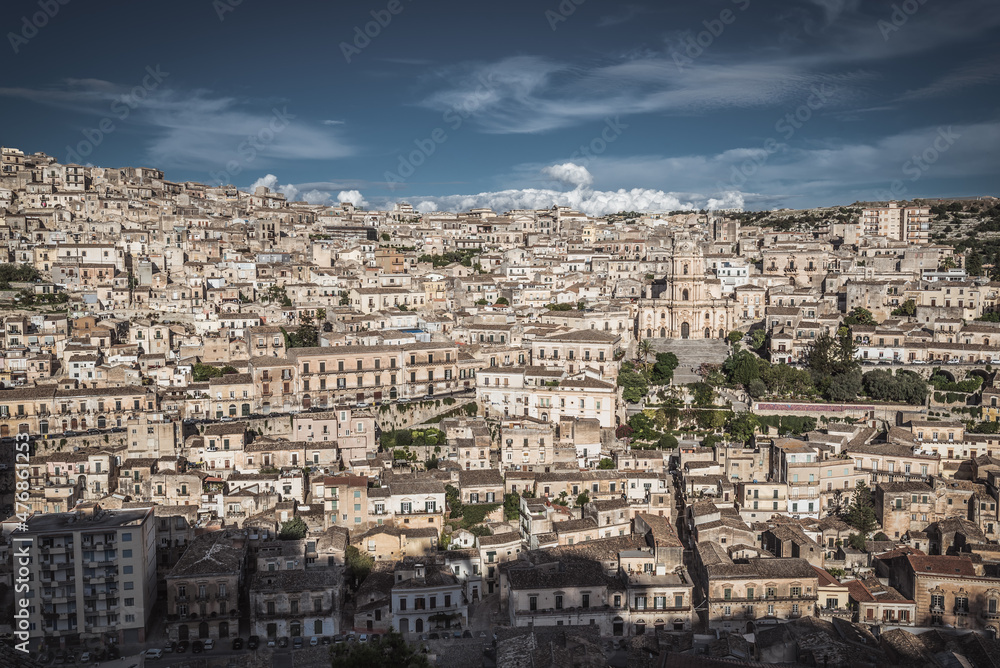 Wonderful View of Modica City Centre, Ragusa, Sicily, Italy, Europe, World Heritage Site