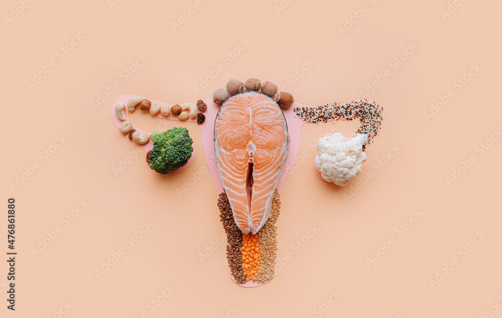 the-concept-of-healthy-food-for-the-health-of-the-female-reproductive-system-diet-for-the