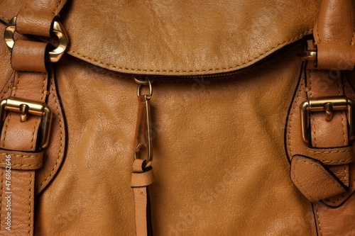 brown leather bag texture close-up abstract leather background
