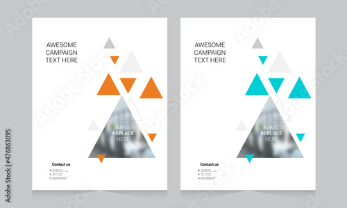 Cover design for annual report and business catalog, magazine, flyer or booklet. Brochure template layout. A4 cover vector EPS-10