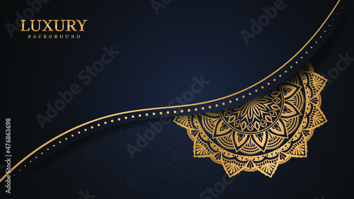 Luxury mandala background with creative golden arabesque pattern