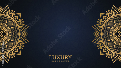 Luxury mandala background with creative golden arabesque pattern