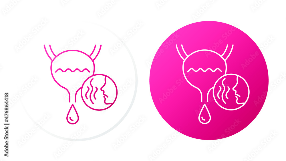 Bad urine odor, Two icons concept