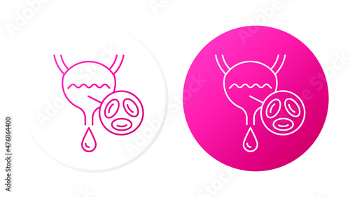 Blood in urine. Two icons concept