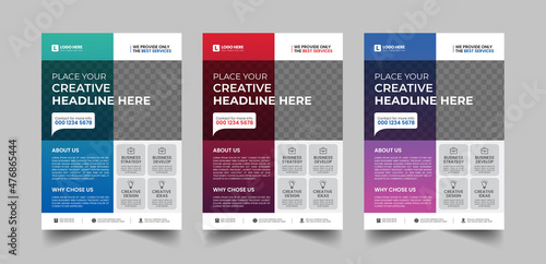 Modern Corporate business flyer template design and Digital marketing agency flyer template