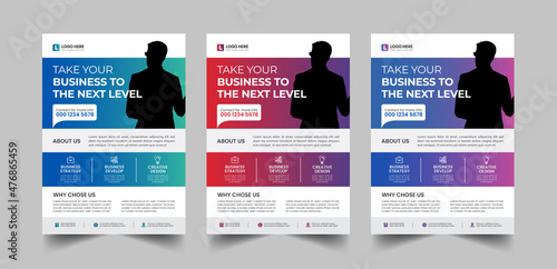 Modern Corporate business flyer template design and Digital marketing agency flyer template