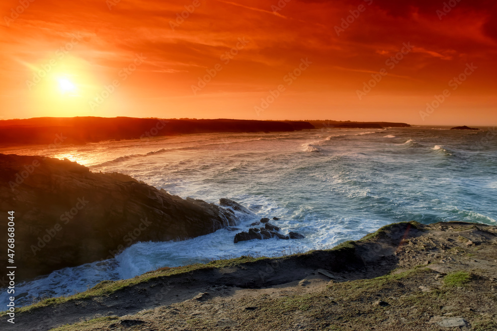 Fototapeta premium Quiberon wild coast in Brittany
