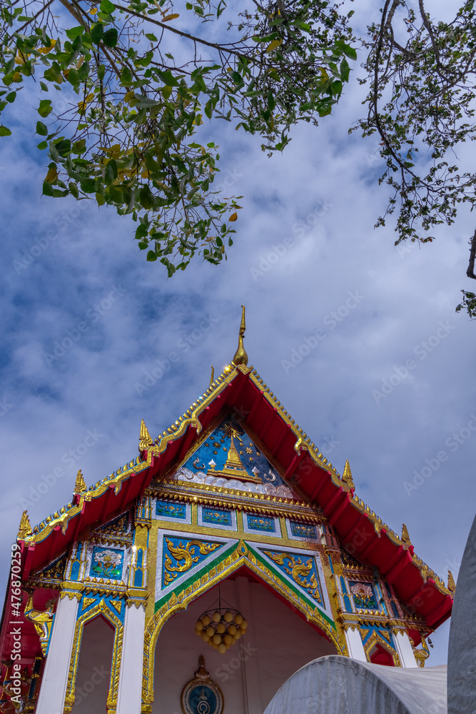 Buddhist temple Was on Sukhumvitt Rd BKK Bangkok Thailand, vivid lush colours if the buildings are glorious Buddhist temple Was on Sukhumvitt Rd BKK Bangkok Thailand, vivid lush colours if the buildings are glorious