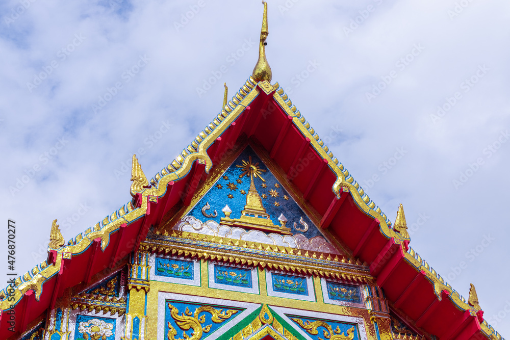 Buddhist temple Was on Sukhumvitt Rd BKK Bangkok Thailand, vivid lush colours if the buildings are glorious Buddhist temple Was on Sukhumvitt Rd BKK Bangkok Thailand, vivid lush colours if the buildings are glorious