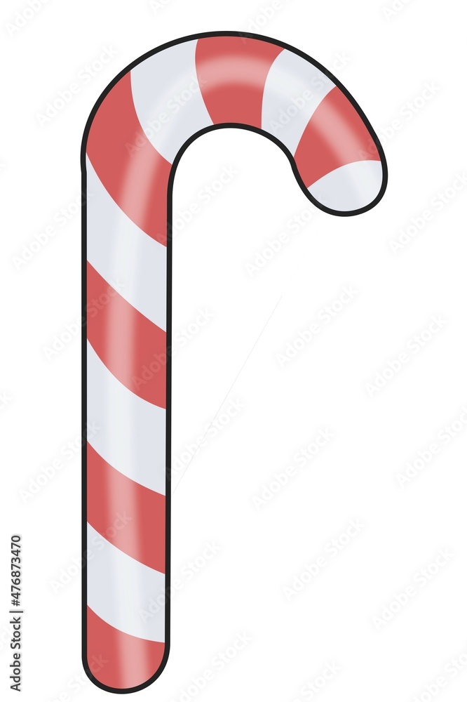 sweet delicious red and white lollipop