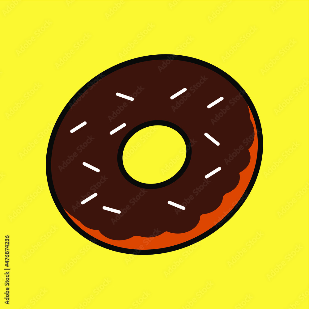 Fast Food Cartoon Double Burger. Can be used for illustration, icon and design decoration. Vector illustration. Flat Illustration.