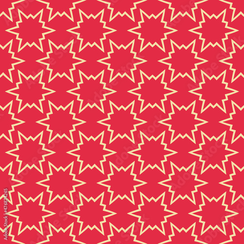 Background pattern with decorative ornament on a red background for your design projects, seamless patterns, wallpaper textures with flat design. Vector illustration
