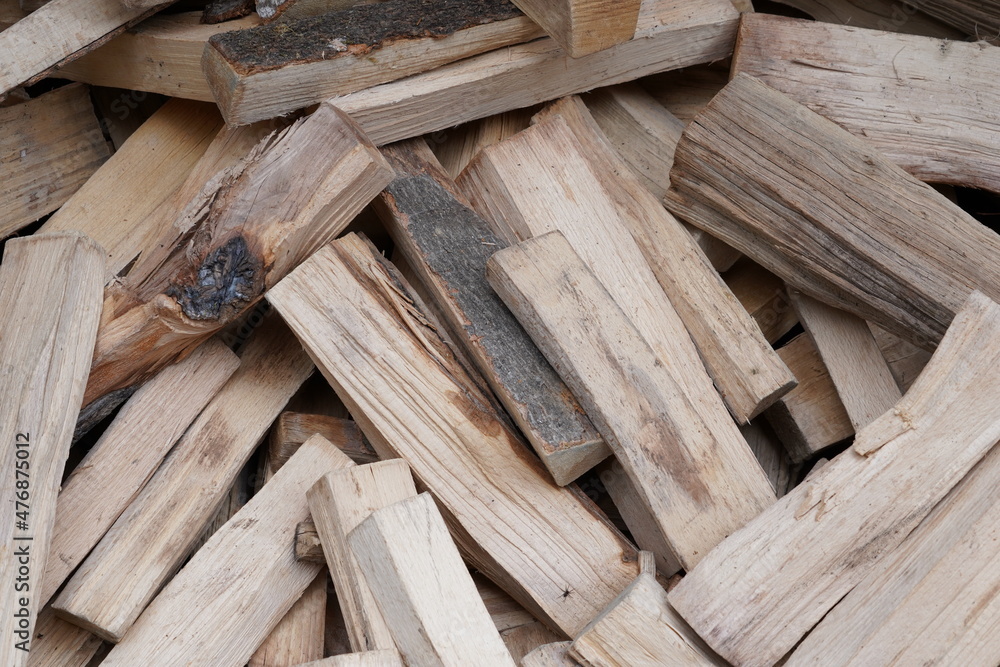 Chunks of wood destined for heating. Thy are cut in correct size to fit into the stove. They are arranged as background showing wood as material. Copy space is available all over the surface of photo. Chunks of wood destined for heating. Thy are cut in correct size to fit into the stove. They are arranged as background showing wood as material. Copy space is available all over the surface of photo.