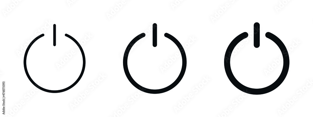Power icon On Off Buttons, Energy switch sign, Power Switch Icons ...