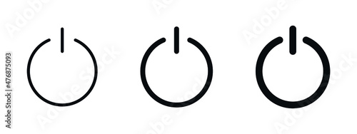 Power icon On Off Buttons, Energy switch sign, Power Switch Icons, Start power button, turn off symbol, shutdown energy icon	
