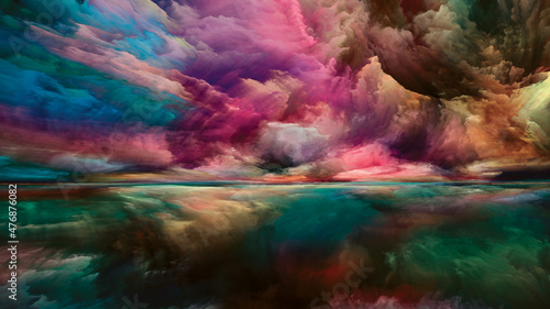 Fototapeta Naklejka Na Ścianę i Meble -  Colorful Land and Sky