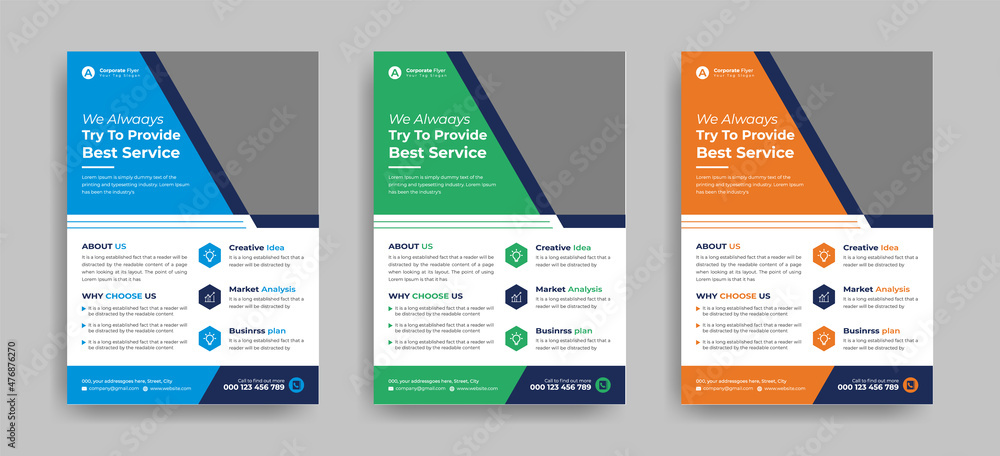 Corporate Business flyer template vector design, Flyer Template Geometric shape used for business poster layout, IT Company flyer, corporate banners, and leaflets.