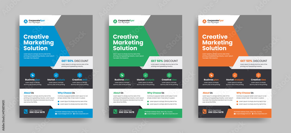 Corporate Business flyer template vector design, Flyer Template Geometric shape used for business poster layout, IT Company flyer, corporate banners, and leaflets. Corporate Business flyer template vector design, Flyer Template Geometric shape used for business poster layout, IT Company flyer, corporate banners, and leaflets.