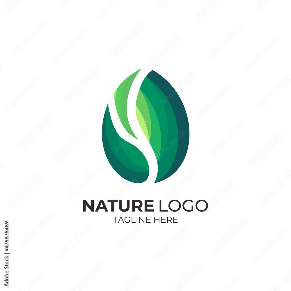 Nature Logo Template. Green Nature Logo Floral. Logo Design. hpai nature
