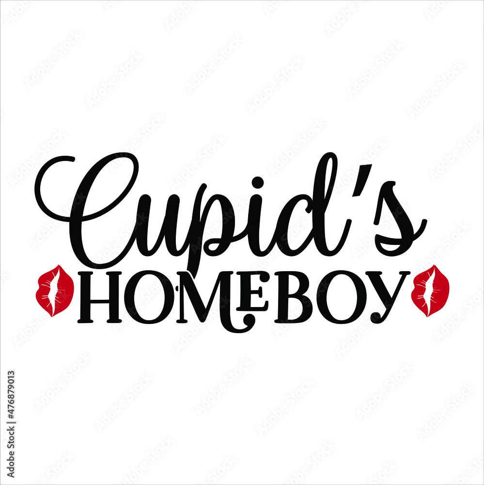 valentine svg design.  Cupid’s homeboy 