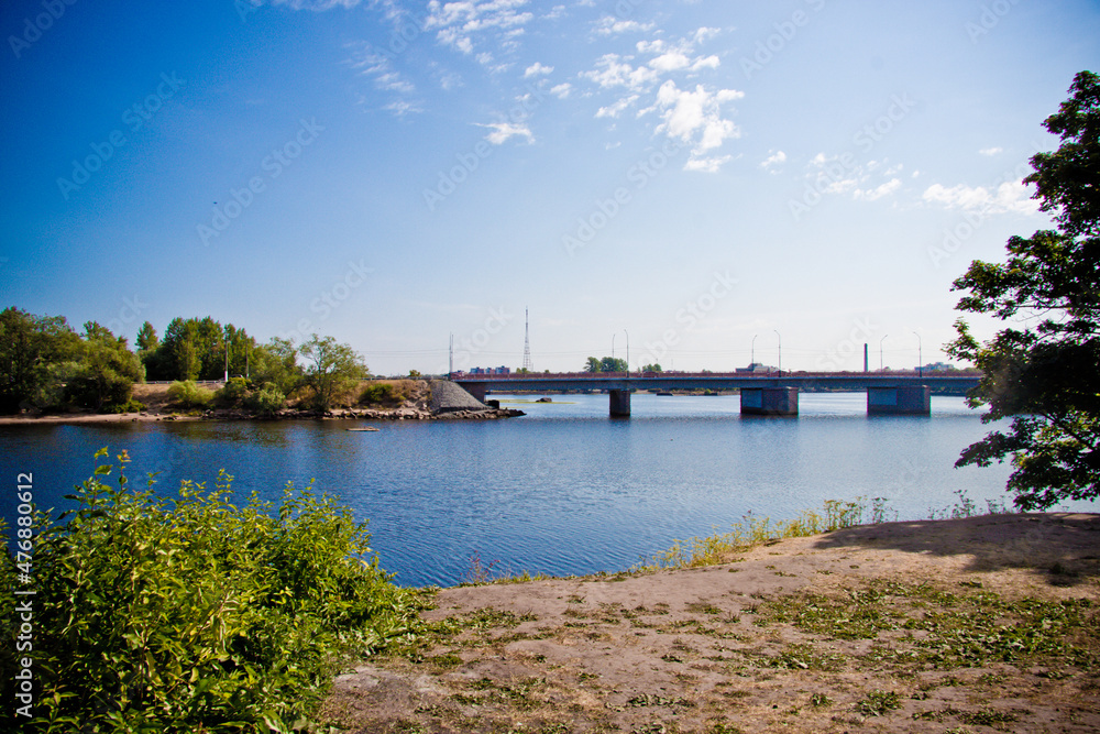 Fototapeta premium river panorama closeup 