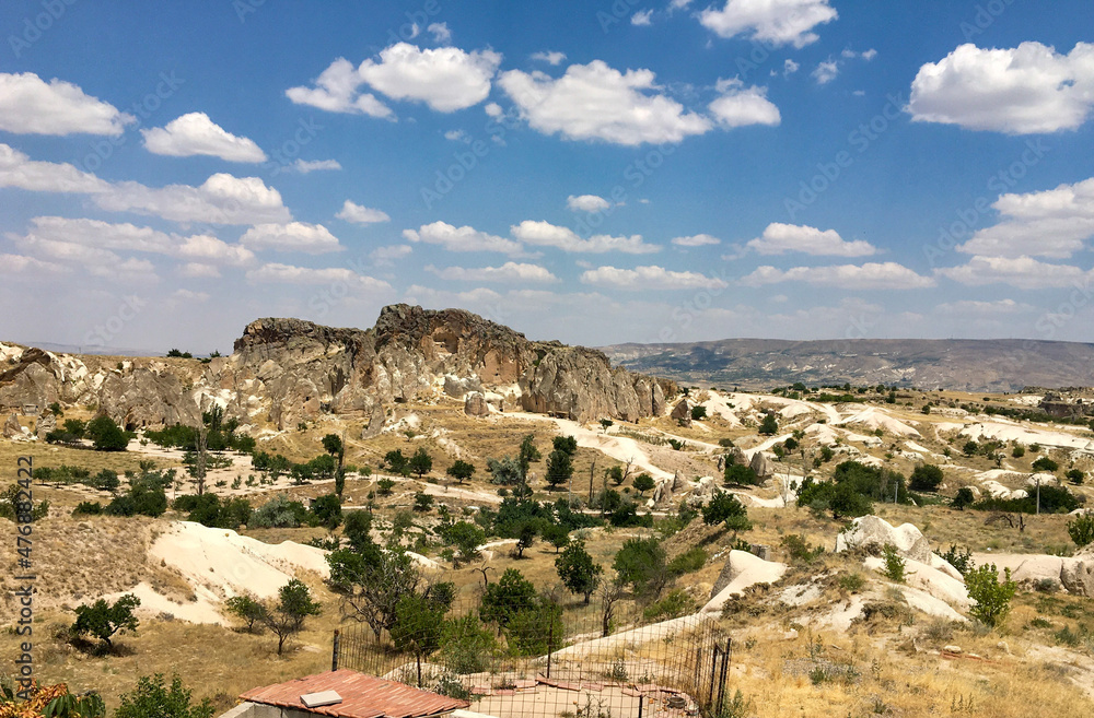 Cappadocia is not only hot air balloons, but also beautiful landscapes of houses in rocks and greenery. Cappadocia, magic music frozen in stone.