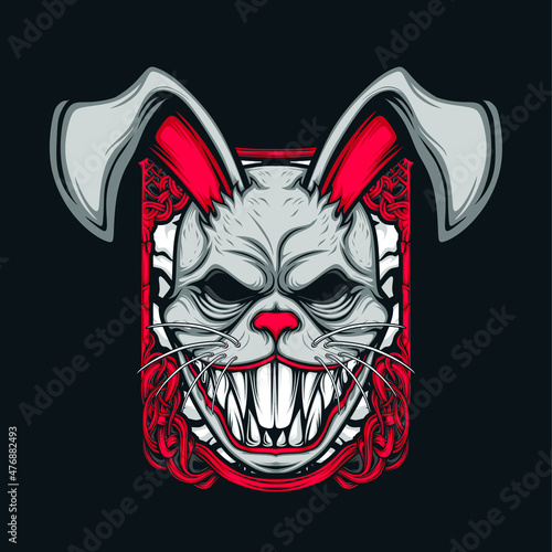 cultural full face mask illustration