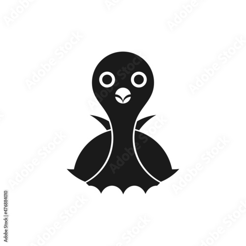 silhouette of a duck logo for livestock or culinary