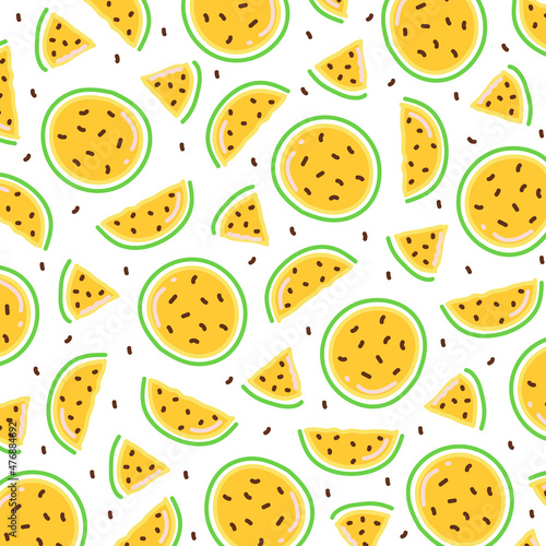 Pattern vector illustration of a watermelon