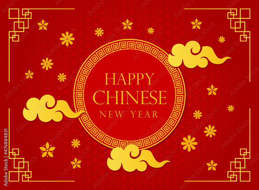 Chinese new year background or poster design template
