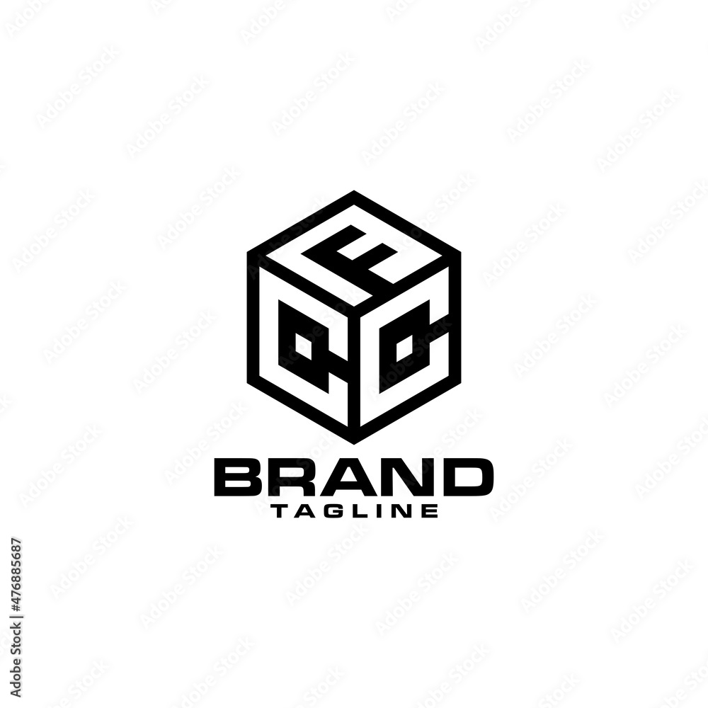 Initial Letter CFC Hexagonal Shape or Cube Editable Logo Template Initial Letter CFC Hexagonal Shape or Cube Editable Logo Template