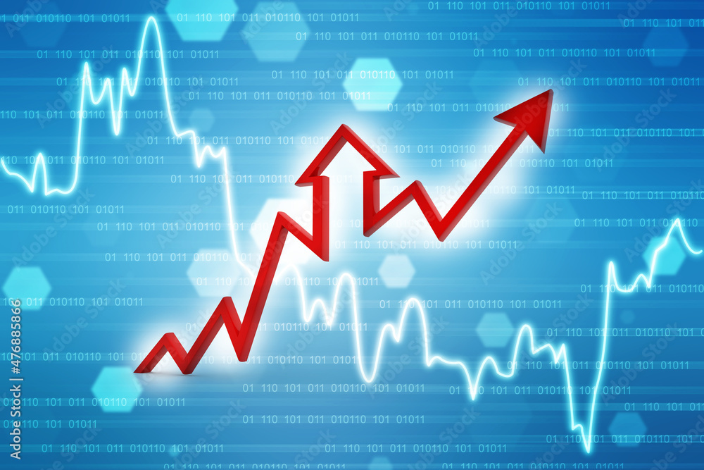 Fototapeta premium 3d rendering business graph and documents. Stock market chart. Business graph background, Financial Background