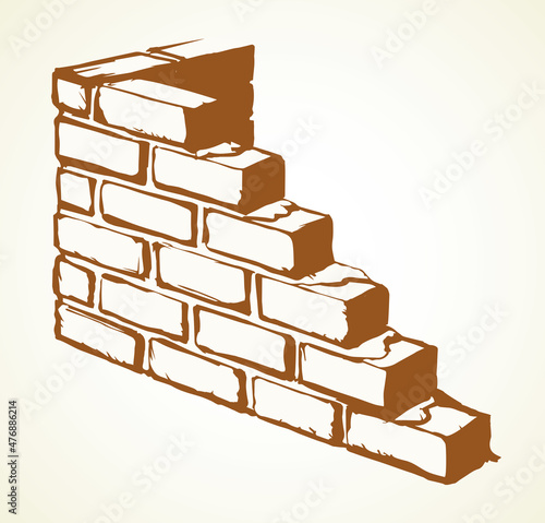 Brick wall. Vector drawing pattern