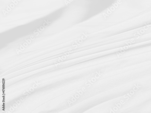 Fototapeta Naklejka Na Ścianę i Meble -  Clean soft fabric woven beautiful abstract smooth curve shape decorative corner fashion textile white background