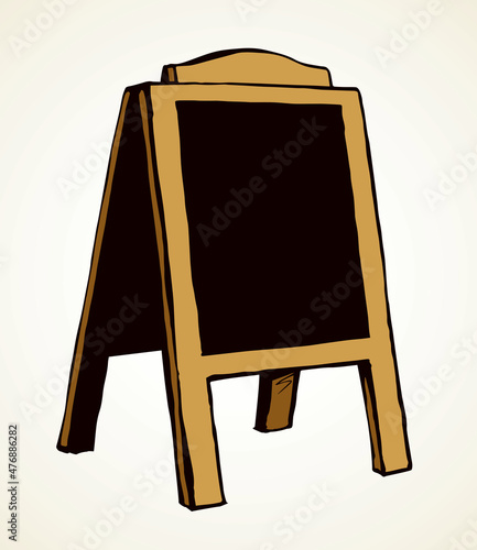 Menu board in a cafe. Vector drawing