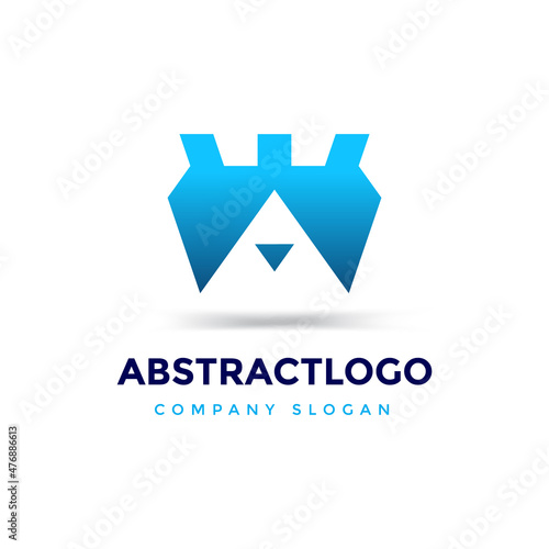 Free Download letter A and Castle combination modern construction materials logo. sign of power and strength. A Letter company branding Design Elegant identity design in blue - GFXLoad