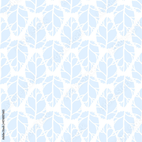 geometric seamless pattern floral with abstract leaves