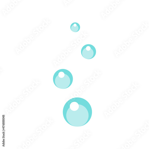 Underwater floating bubbles vector illustration clipart