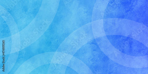 Abstract modern colorful light blue background with white circle rings covering vintage grunge texture design.beautiful blue grungy texture background used for wallpaper,banner,card and painting.