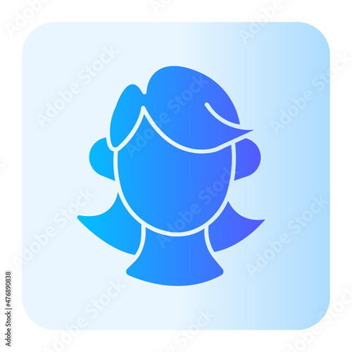 female hair gradient icon