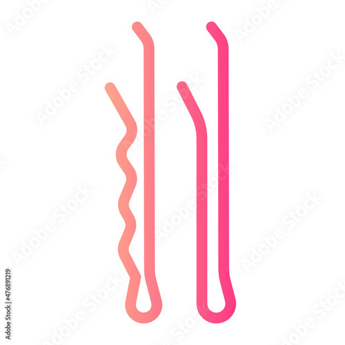 hair pin gradient icon