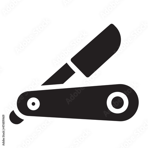 razor blade glyph icon